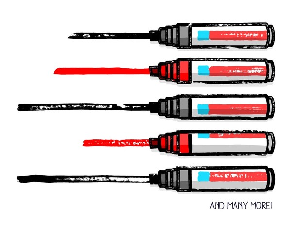 AI thick and dry marker brushes