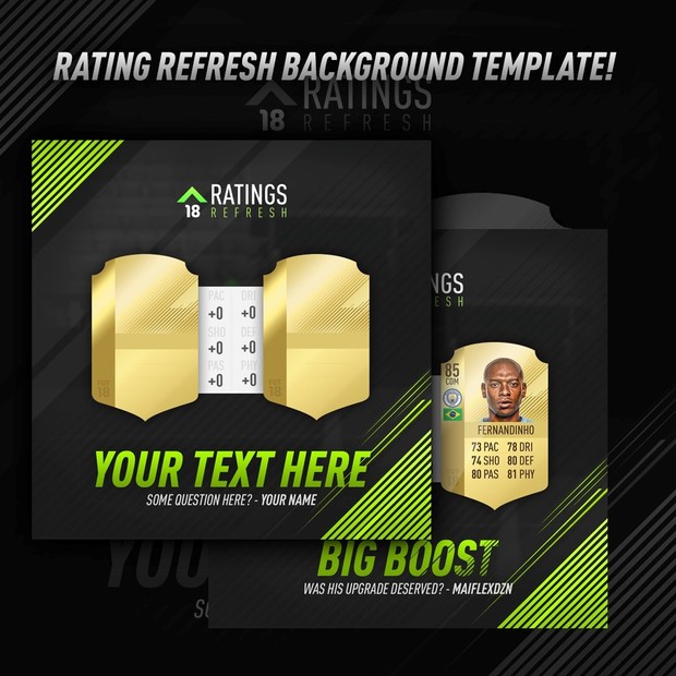 FIFA 18 Ratings Refresh Instagram Background Template