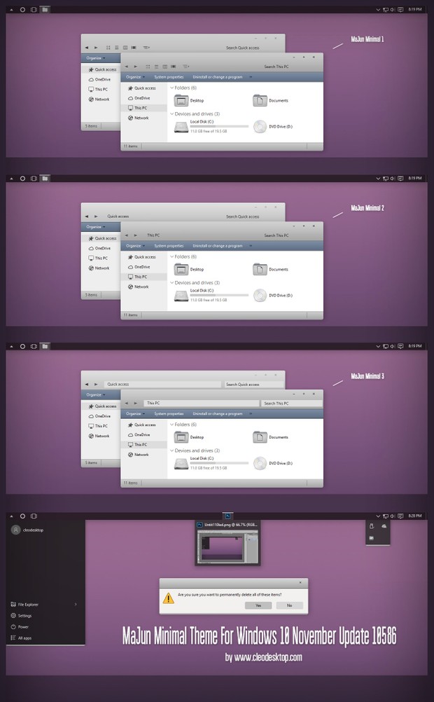 MaJun Minimal Theme For Windows 10