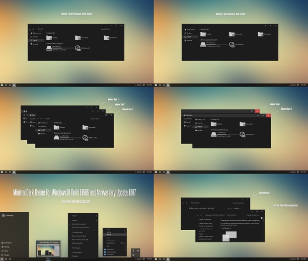 Minimal Dark Theme For Windows 10