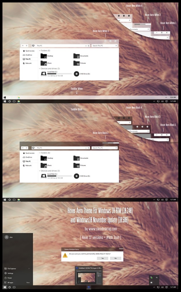Hover Aero Theme For Windows 10