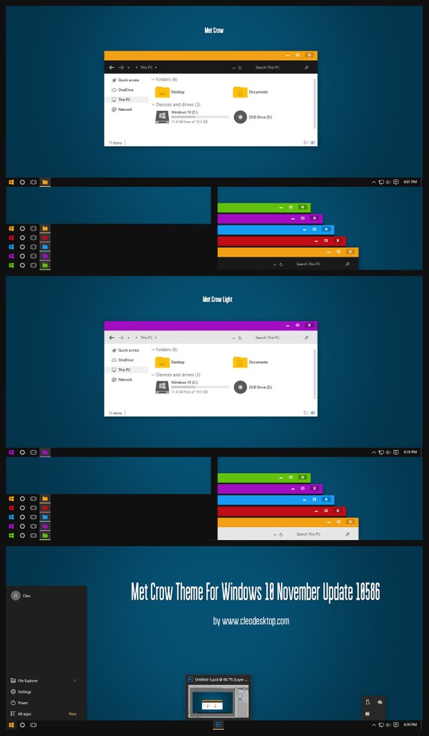 Met Crow Theme For Windows 10