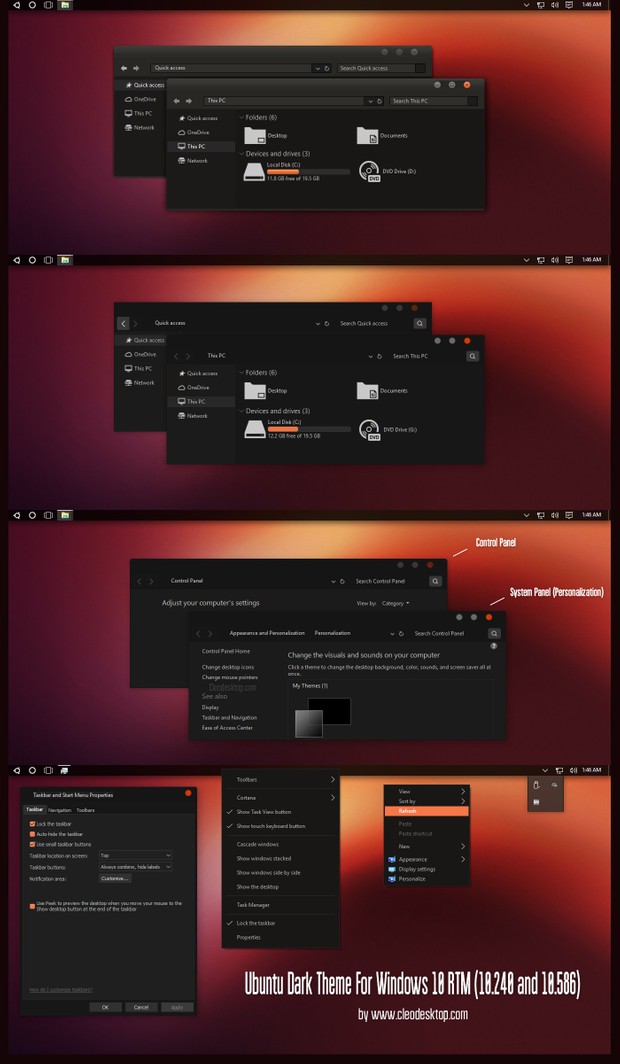 Ubuntu Dark Theme For Windows 10