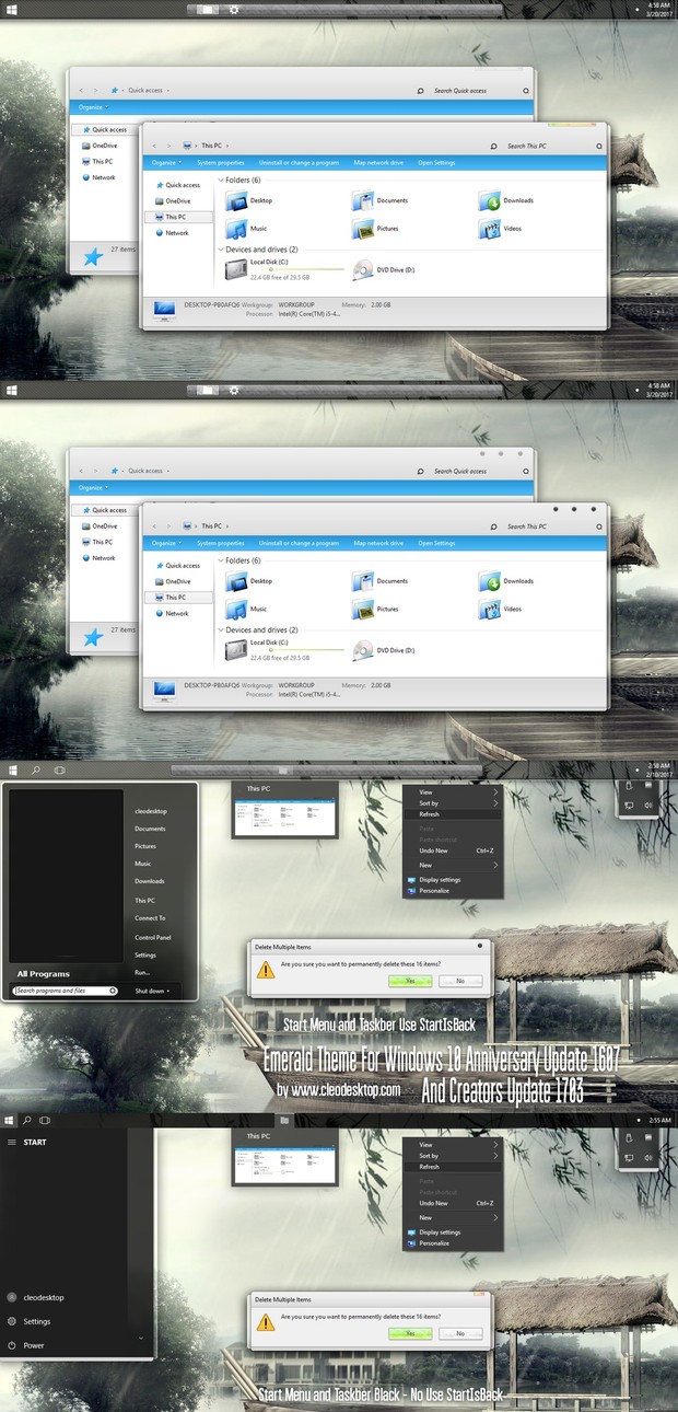 Emerald Theme For Windows 10