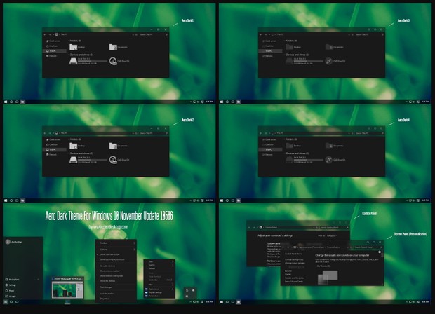 Aero Dark Theme For Windows 10