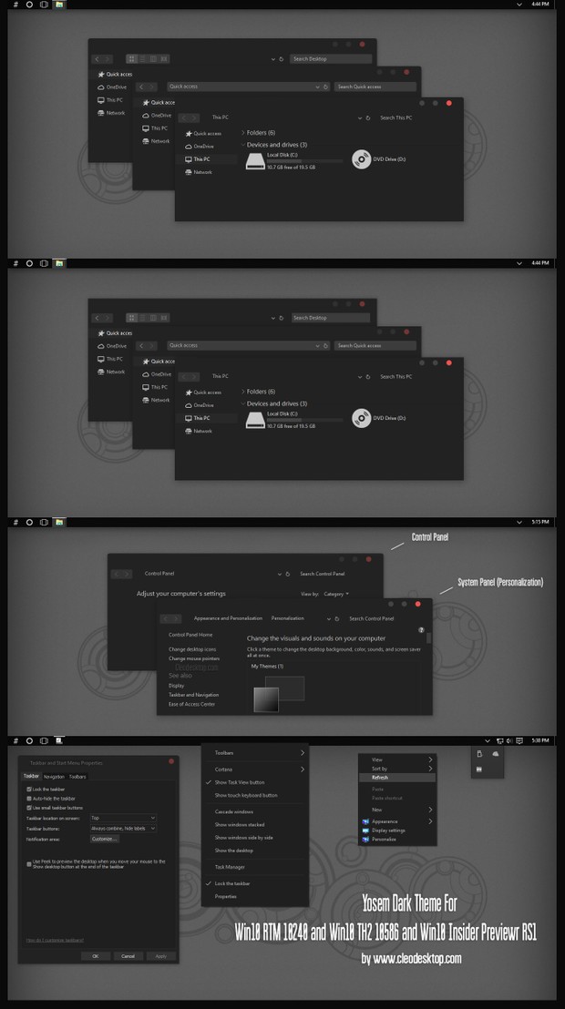 Yosem Dark Theme For Windows 10