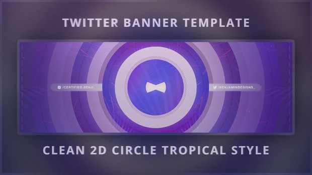 free photoshop twitter banner template 2d clean trop