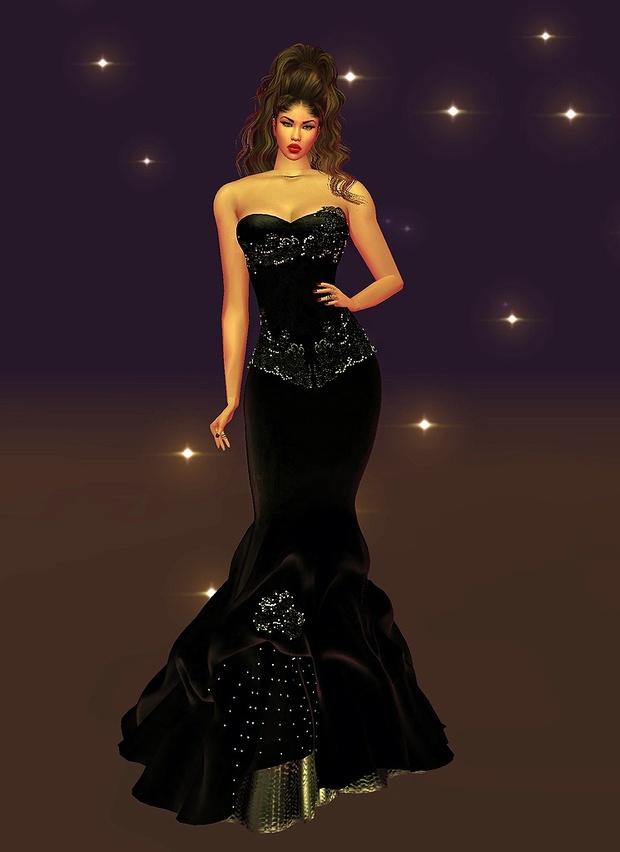 Sparkle Black Gown