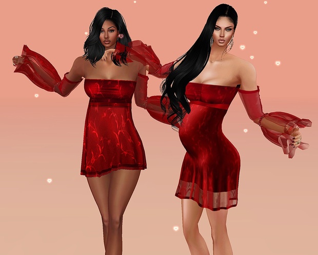 2 Red Dresses (one for Pregnant)