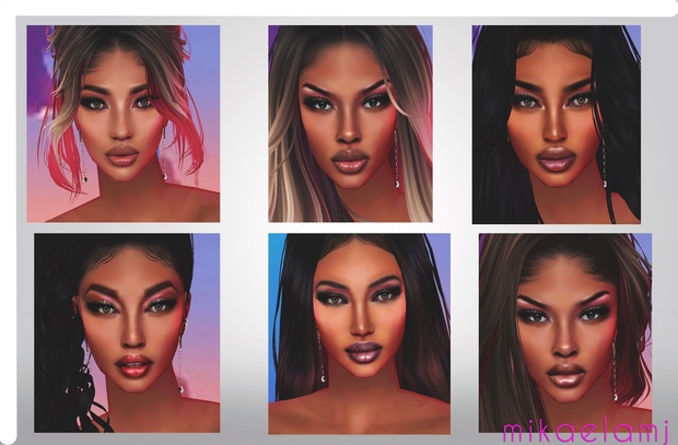 6 Beautiful Black Girls Mesh Heads + Gifts