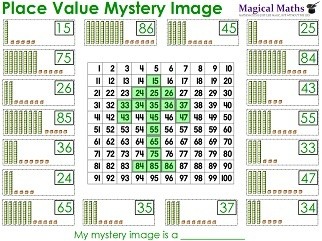 Place Value Mystery Image Worksheet