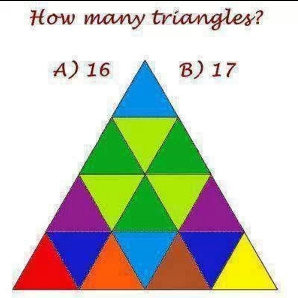 How many triangles do you see? - The animated solution!