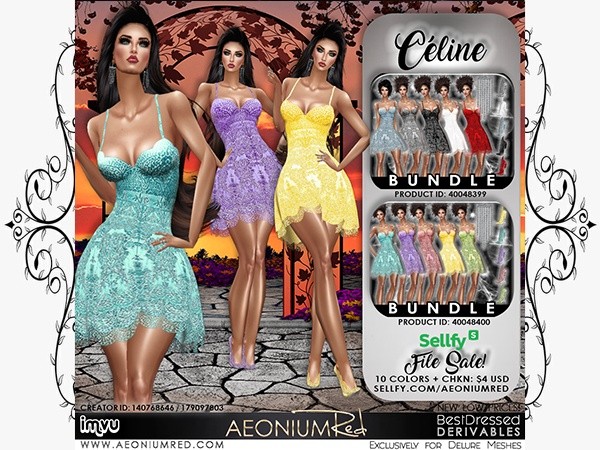 IMVU File Sale! Celine 10 Colors Texture Pack