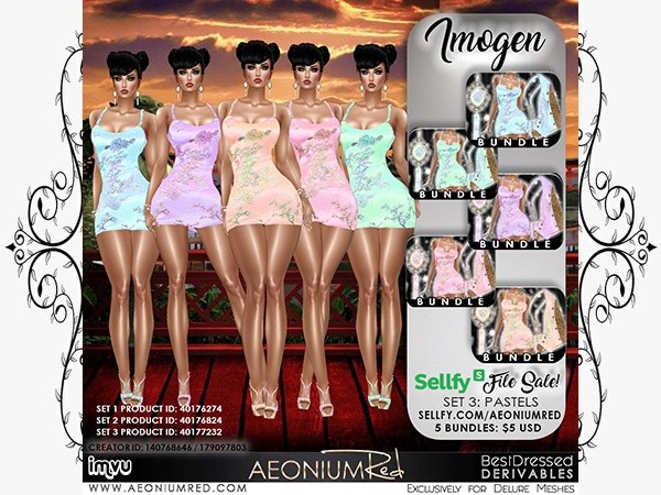 IMVU File Sale! Imogen Pastels 5 Bundles Texture Pack