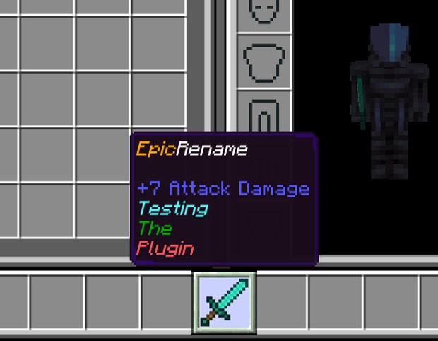 PHP EpicRename Pocketmine Plugin - Rename Items and Set lore easy!
