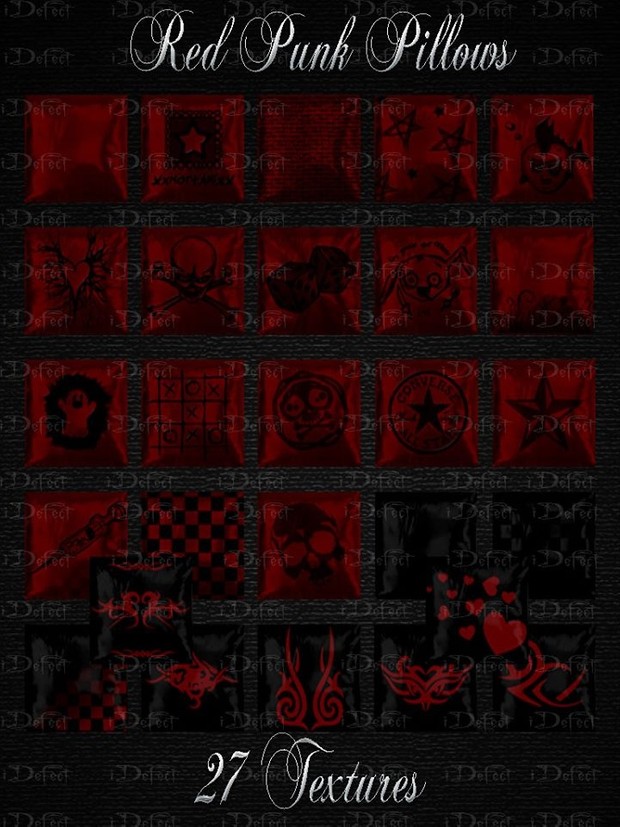 Red Punk Pillows