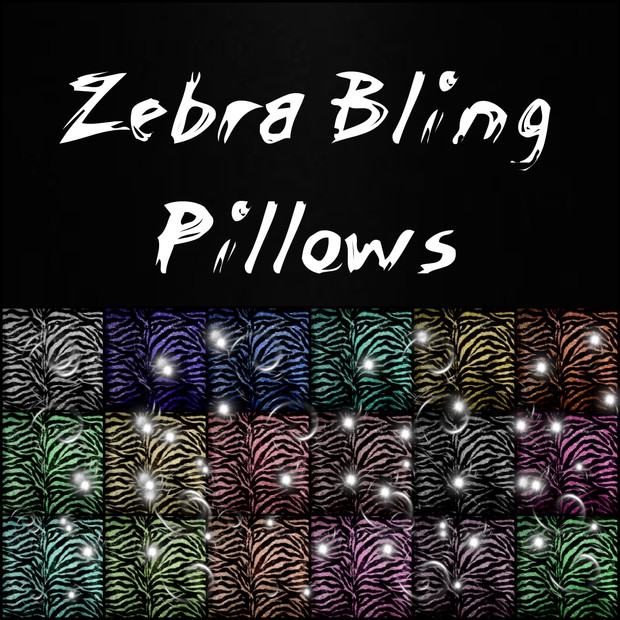 Zebra Bling Pillows
