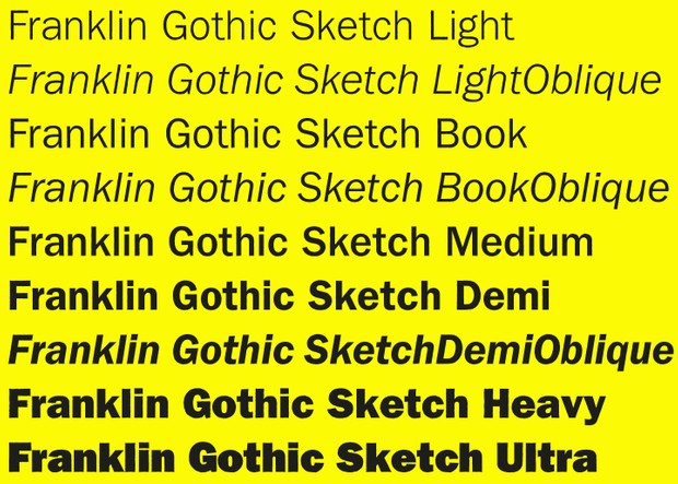 Franklin Gothic Sketch