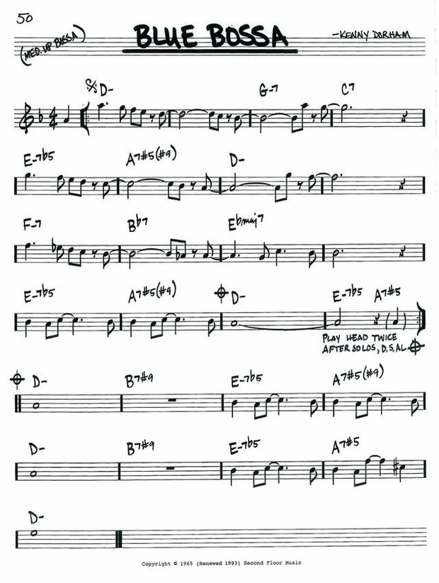Blue Bossa Solo And Comping Transcritpion-By Rayson Kong