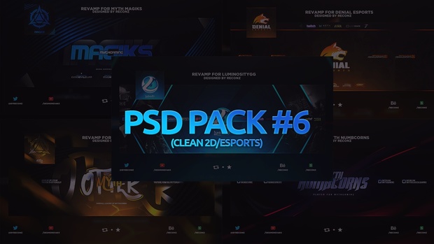 PSD Pack #6 (Clean 2D / eSports)