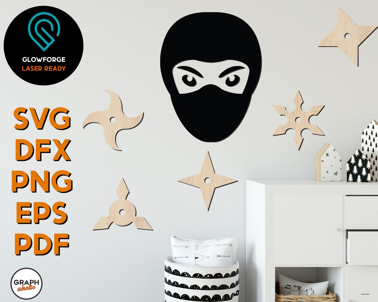 Download Ninja Boy Room Wall Decor Graphaholic