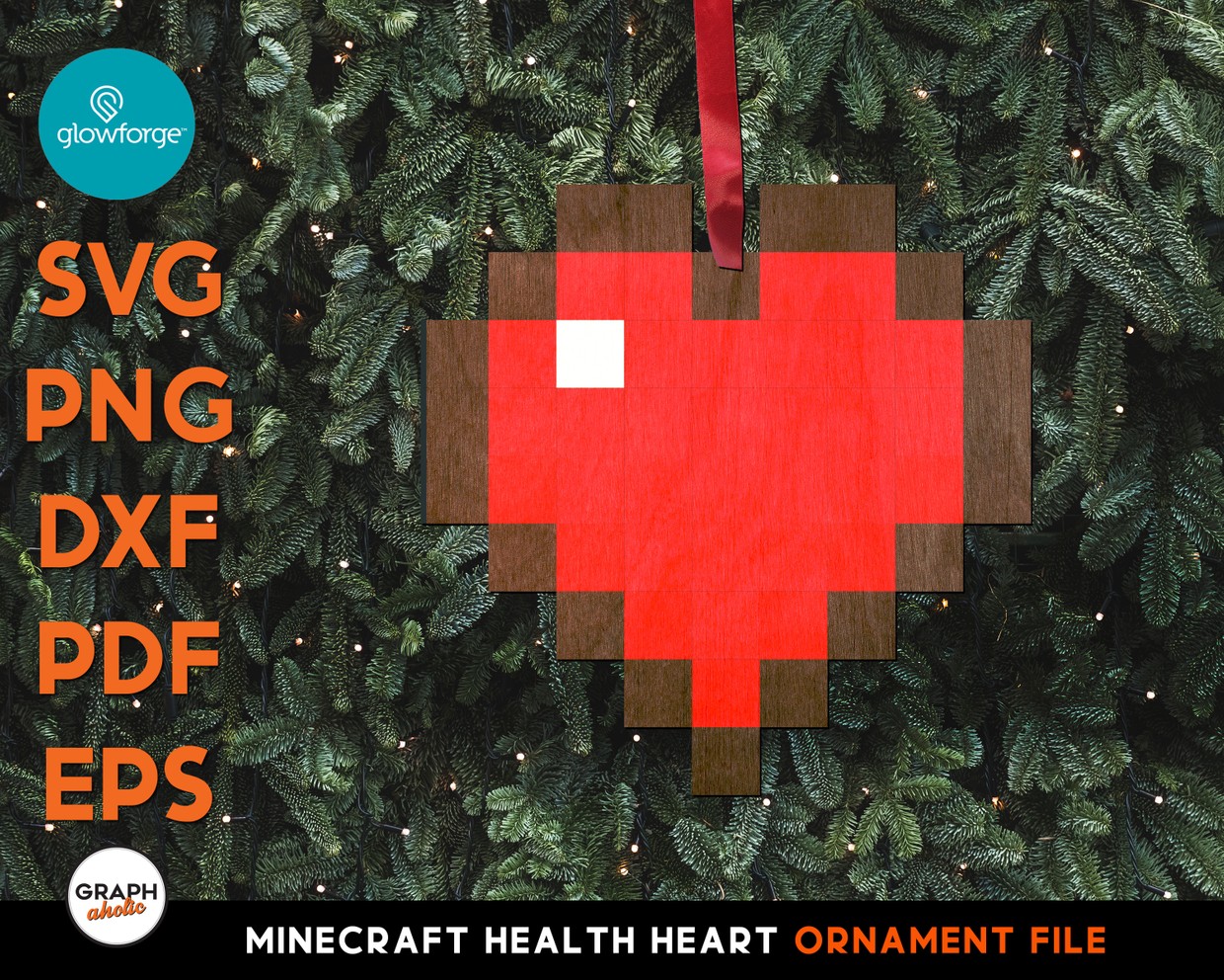 Download Minecraft Heart Christmas Ornament Graphaholic