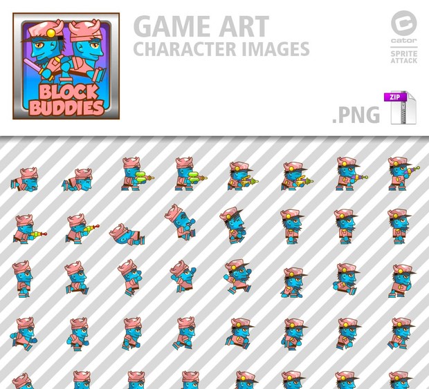 BlockBuddies BlueAliens 1 & 2