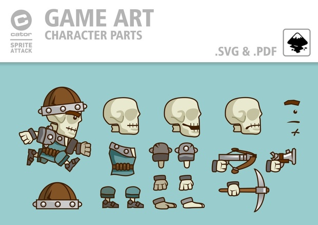 Skeleton character parts & frames