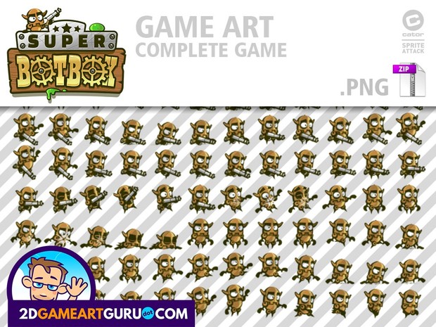 SuperBotBox - complete game art