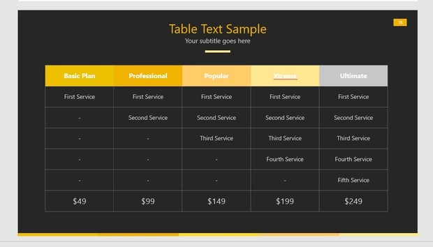 Yellow Dark PPT