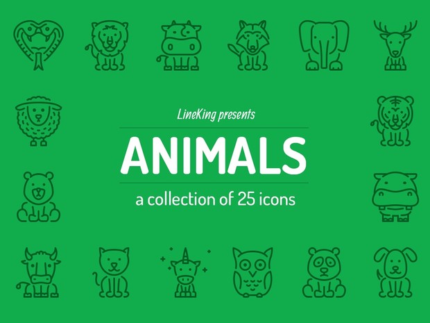 Animals Line Icons