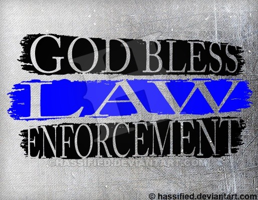 God Bless Law Enforcement - printable, vector, svg, art