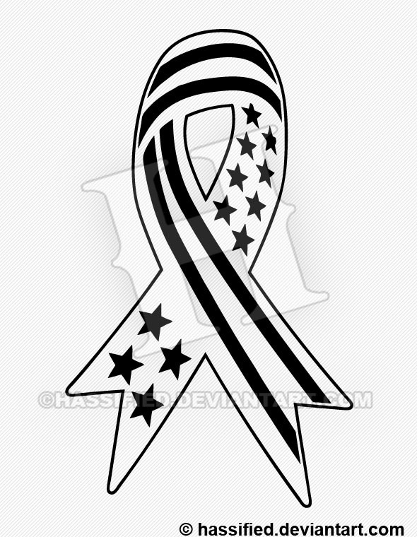 Patriot Ribbon - printable, vector, svg, art