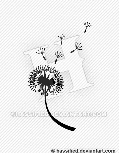 Blowing Dandelion - Printable vector, eps, svg, jpeg