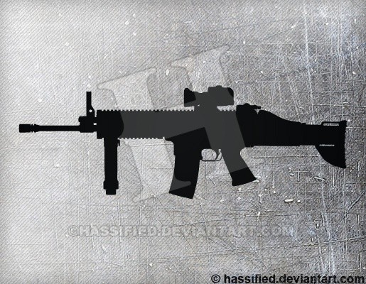 FN SCAR - printable, vector, svg, art