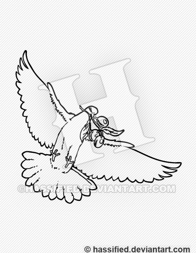 Dove with Olive Branch - printable, vector, svg, art