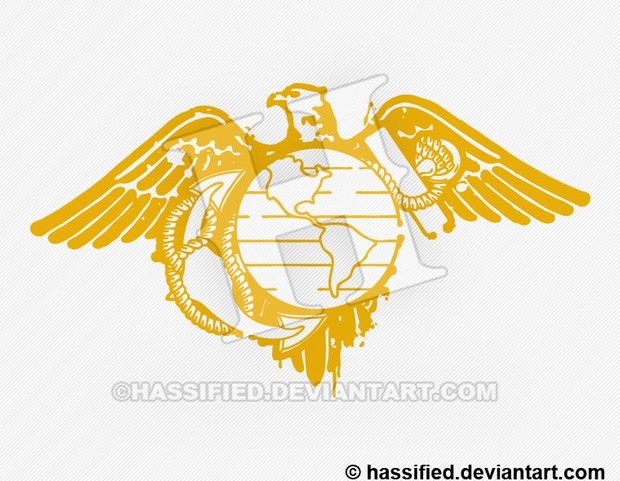 Stenciled Marine Eagle - printable, vector, svg, art