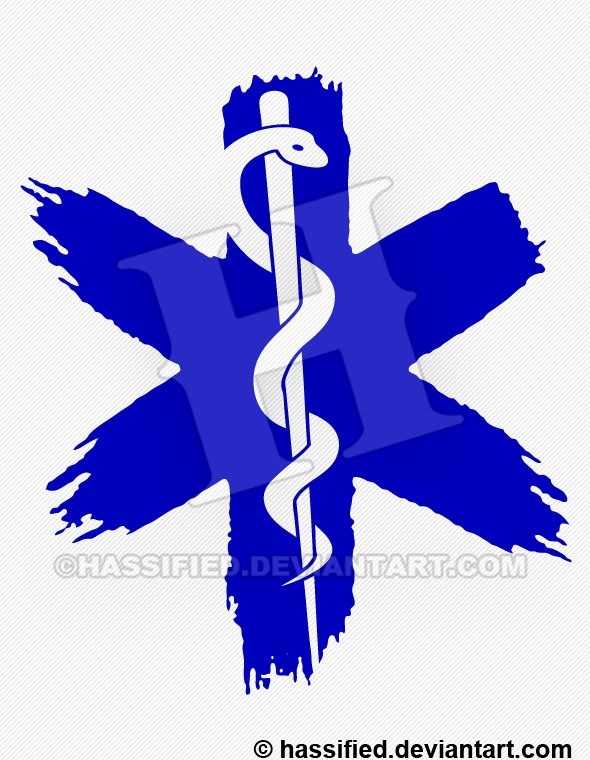 Star of Life, Paint - printable, vector, svg, art