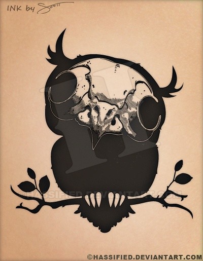 Owl Skull - printable, vector, svg, art