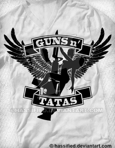 Guns 'N' Tatas - printable, vector, svg, art