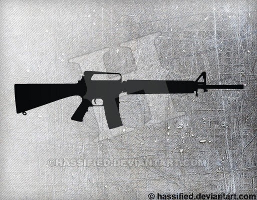 M16 A2 - printable, vector, svg, art