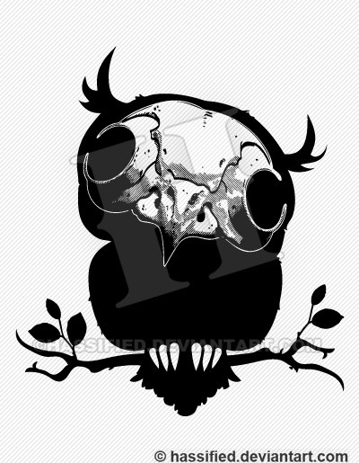 Owl Skull - printable, vector, svg, art