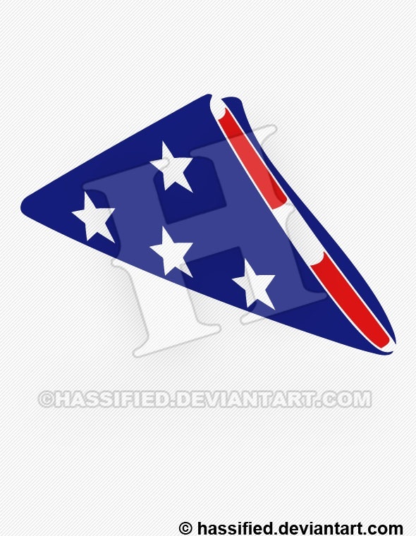 Folded American Flag - printable, vector, svg, art