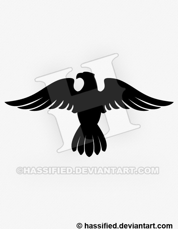 Eagle Silhouette 1 - printable, vector, svg, art