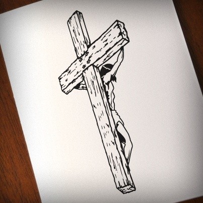 Jesus on the Cross - printable, vector, svg, art