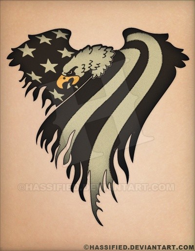 Covert American Eagle Flag