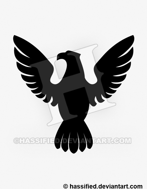 Eagle Silhouette 2 - printable, vector, svg, art
