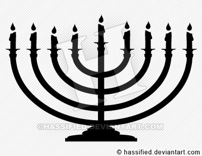 Hanukkah Menorah Silhouette