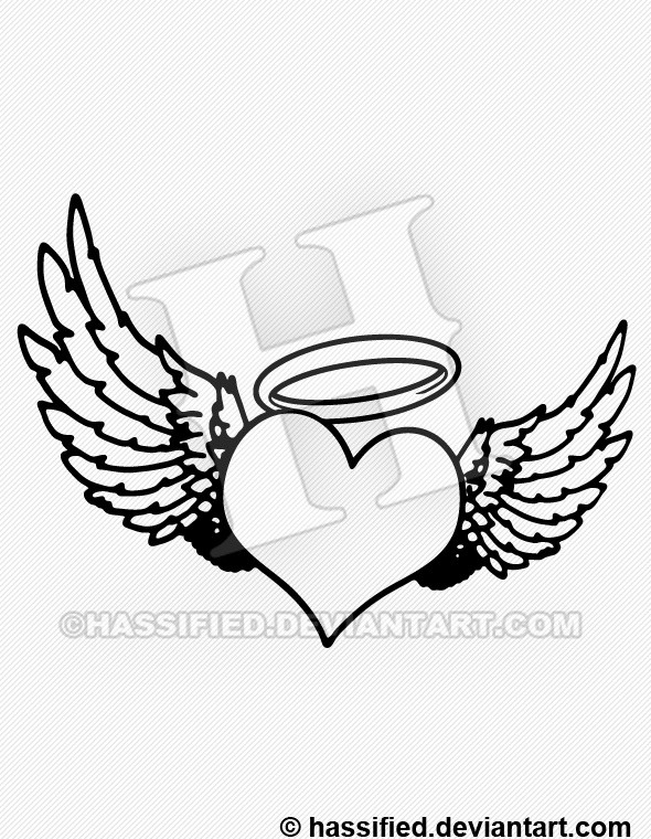 Heart Angel - printable, vector, svg, art