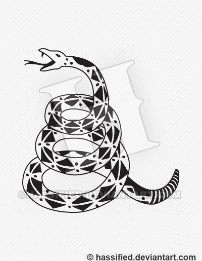 Gadsden Snake - printable, vector, svg, art